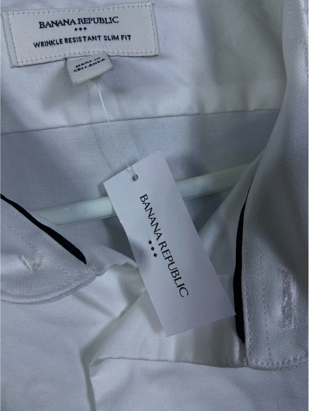 NEW Banana Republic Mens Slim Fit SS Untucked Dress Shirt Sz XXL Tall Retail $70
